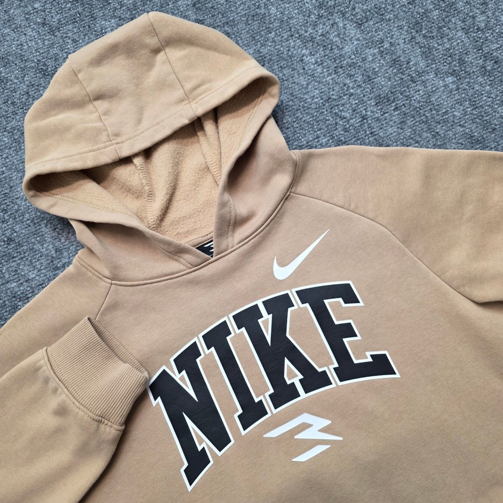 Nike 3BRAND Russell Wilson Boys Youth XL Tan Khaki Pullover Hoodie Sweatshirt